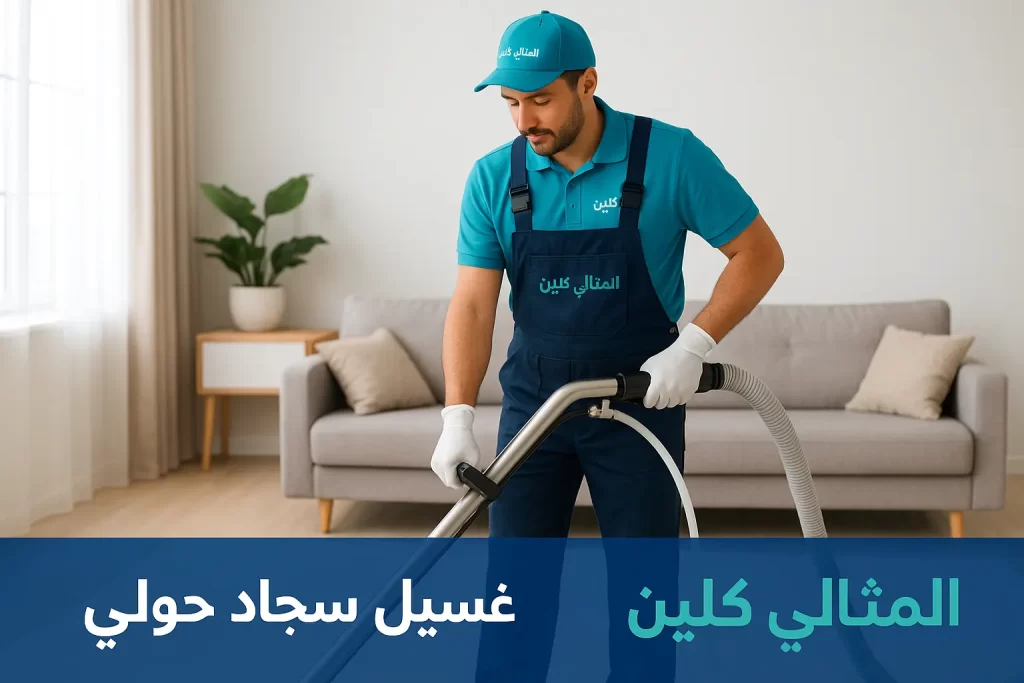 فني تنظيف سجاد بالبخار داخل منزل في حولي بالكويت .. غسيل سجاد حولي